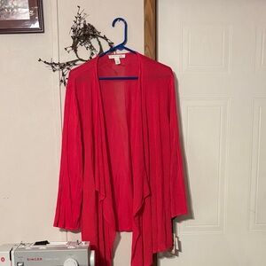 Emaline Chic Red Open-Front Cardigan new with tags